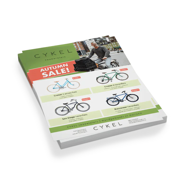 Flyers (A5) Dubbelzijdig bedrukt 4/4 Offset